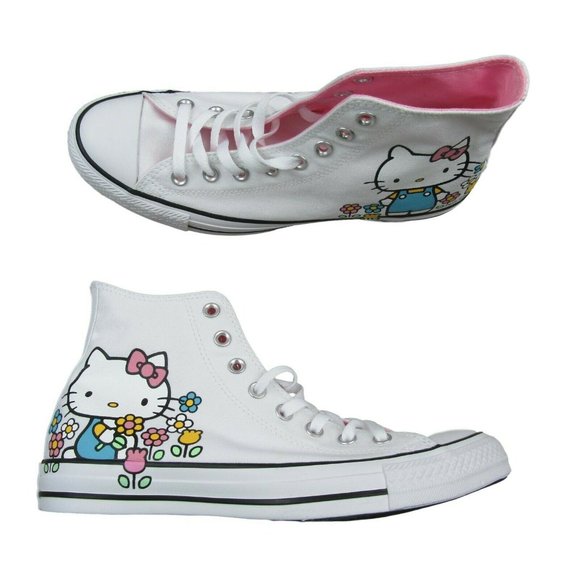 hello kitty x chuck taylor all star hi flowers